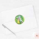 RICK EN MORTY™ | Kijk daar eens naar Ronde Sticker (Envelop)