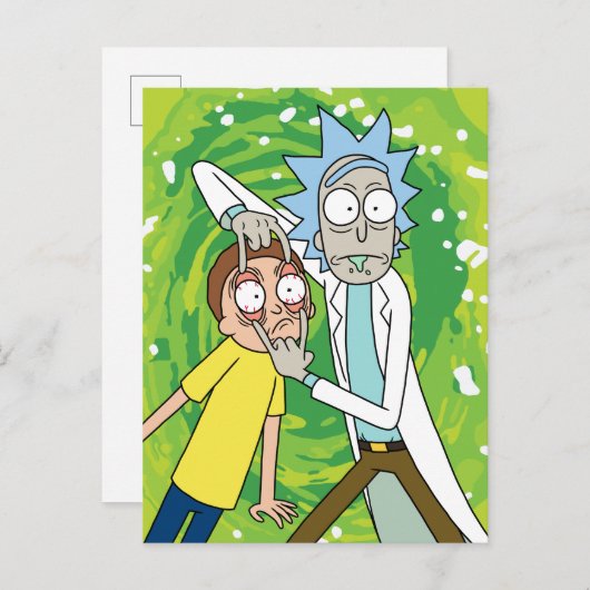 RICK EN MORTY™ | Kijk daar eens naar Uitnodiging Briefkaart (Voorkant / Achterkant)