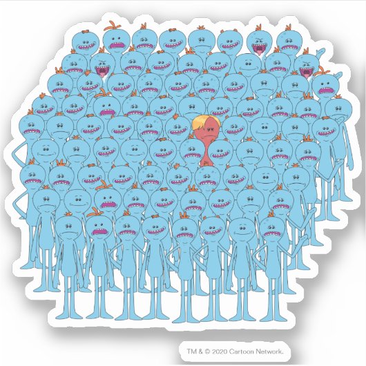 RICK EN MORTY™ | Kirkland Meeseeks Sticker (Voorkant)