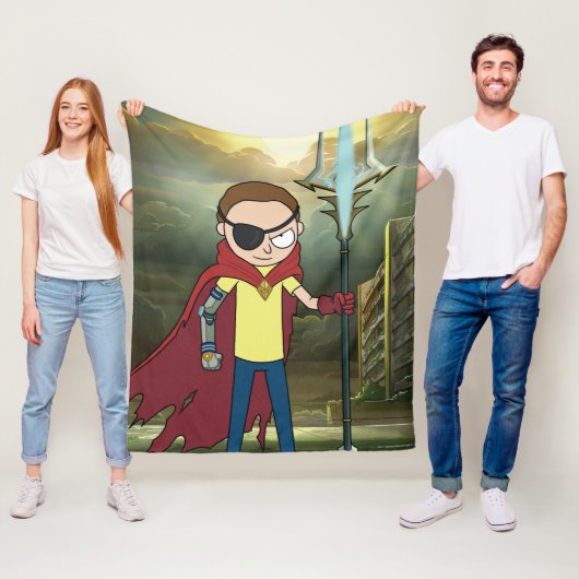 RICK EN MORTY™ | Kwaad Morty Fleece Deken (In situ)