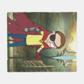 RICK EN MORTY™ | Kwaad Morty Fleece Deken (Voorkant (Horizontaal))