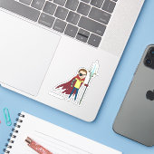 RICK EN MORTY™ | Kwaad Morty Sticker (Laptop met iPhone)