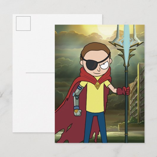 RICK EN MORTY™ | Kwaad Morty Uitnodiging Briefkaart (Voorkant / Achterkant)