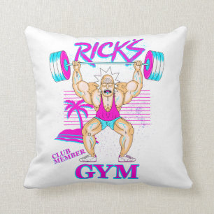 RICK EN MORTY™   Lid van Rick's Gym Club Kussen