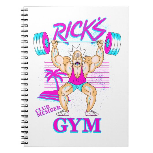 RICK EN MORTY™ | Lid van Rick's Gym Club Notitieboek (Voorkant)