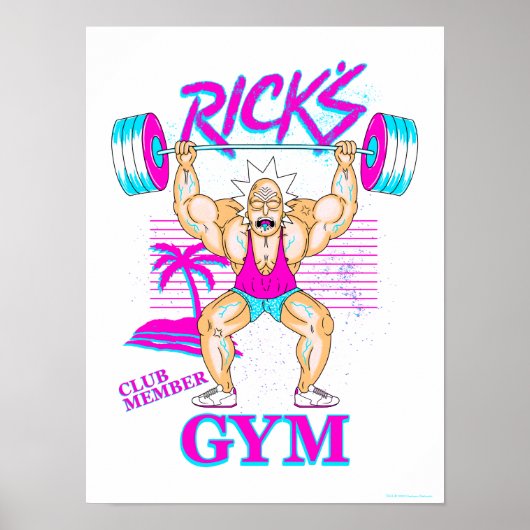 RICK EN MORTY™ | Lid van Rick's Gym Club Poster (Voorkant)