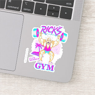 RICK EN MORTY™   Lid van Rick's Gym Club Sticker