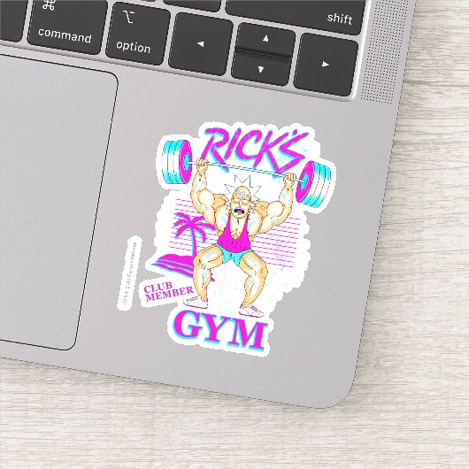 RICK EN MORTY™ | Lid van Rick's Gym Club Sticker (Detail)