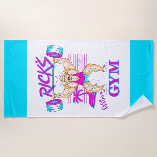 RICK EN MORTY™ | Lid van Rick's Gym Club Strandlaken (Voorkant)