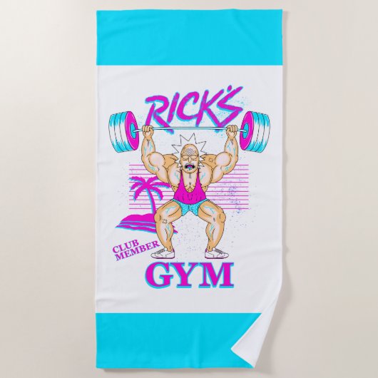 RICK EN MORTY™ | Lid van Rick's Gym Club Strandlaken (Voorkant)