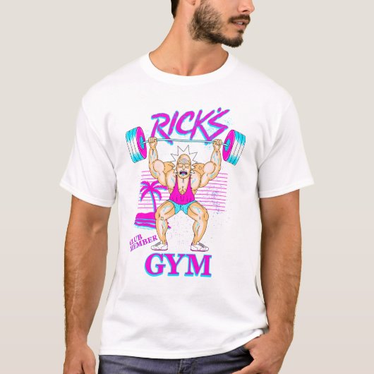 RICK EN MORTY™ | Lid van Rick's Gym Club T-shirt (Voorkant)