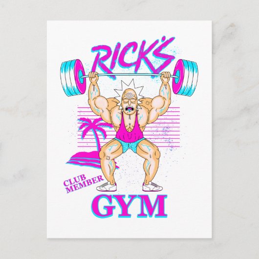RICK EN MORTY™ | Lid van Rick's Gym Club Uitnodiging Briefkaart (Voorkant)