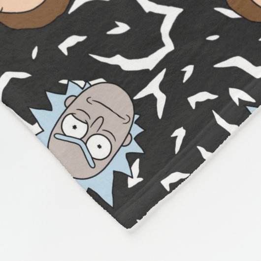 Rick en Morty Lightning Pattern Fleece Deken (Hoek)