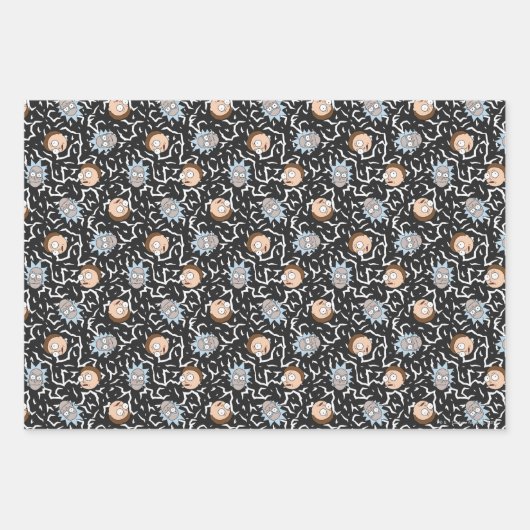 Rick en Morty Lightning Pattern Inpakpapier Vel (Voorkant 3)
