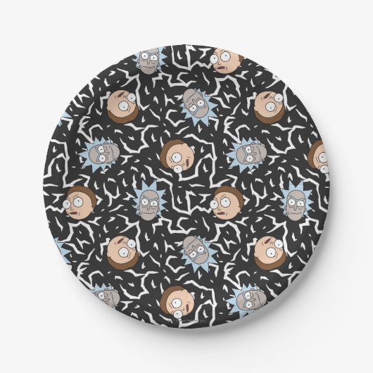 Rick en Morty Lightning Pattern Papieren Bordje (Voorkant)