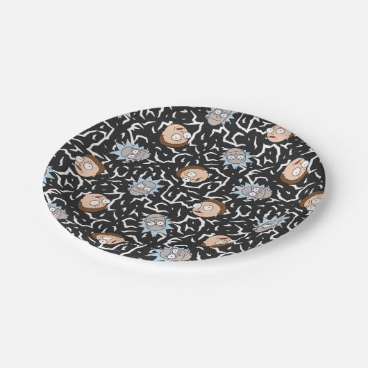 Rick en Morty Lightning Pattern Papieren Bordje (Gekanteld)