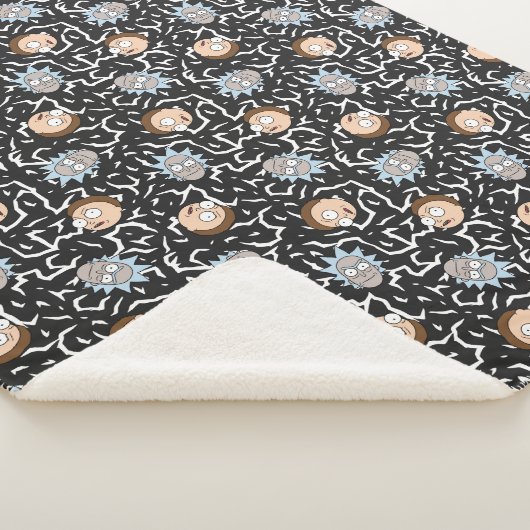 Rick en Morty Lightning Pattern Sherpa Deken (3/4)
