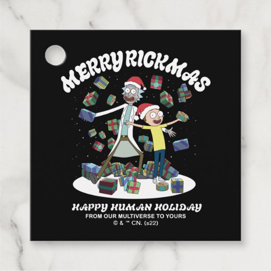 Rick en Morty | Merry Rickmas-Cadeaus Bedankjes Labels (Voorkant)
