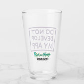 RICK EN MORTY™ | MIJN APP NIET ONTWIKKELEN GLAS (Achterkant)