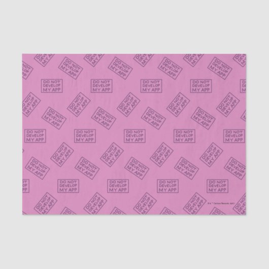 RICK EN MORTY™ | MIJN APP NIET ONTWIKKELEN TISSUEPAPIER (Voorkant)