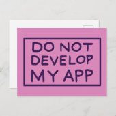 RICK EN MORTY™ | MIJN APP NIET ONTWIKKELEN UITNODIGING BRIEFKAART (Voorkant / Achterkant)