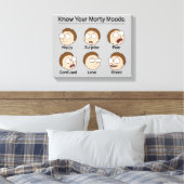RICK EN MORTY™ | Morty's Moods Canvas Afdruk (Insitu (Slaapkamer))