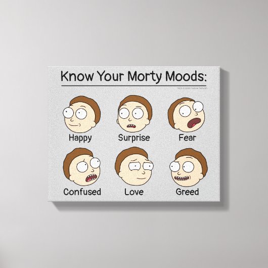 RICK EN MORTY™ | Morty's Moods Canvas Afdruk (Voorkant)