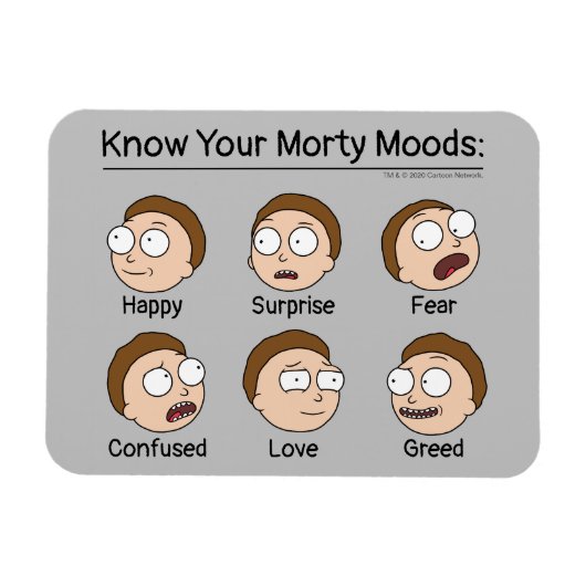 RICK EN MORTY™ | Morty's Moods Magneet (Horizontaal)