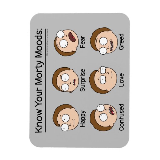 RICK EN MORTY™ | Morty's Moods Magneet (Verticaal)