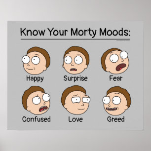 RICK EN MORTY™   Morty's Moods Poster