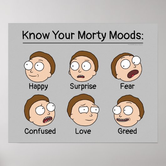 RICK EN MORTY™ | Morty's Moods Poster (Voorkant)