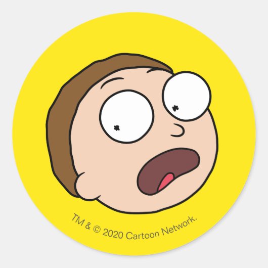 RICK EN MORTY™ | Morty's Moods Ronde Sticker (Voorkant)