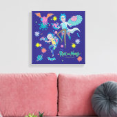 RICK EN MORTY™ | Onder geïnfecteerd celpatroon Canvas Afdruk (Insitu (Woonkamer))