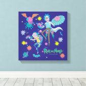 RICK EN MORTY™ | Onder geïnfecteerd celpatroon Canvas Afdruk (Insitu (Houten vloer))