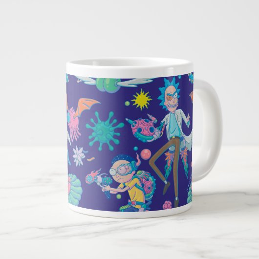 RICK EN MORTY™ | Onder geïnfecteerd celpatroon Grote Koffiekop (Voorkant rechts)