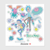 RICK EN MORTY™ | Onder geïnfecteerd celpatroon Sticker (Vel)