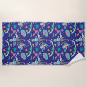 RICK EN MORTY™ | Onder geïnfecteerd celpatroon Strandlaken (Voorkant)