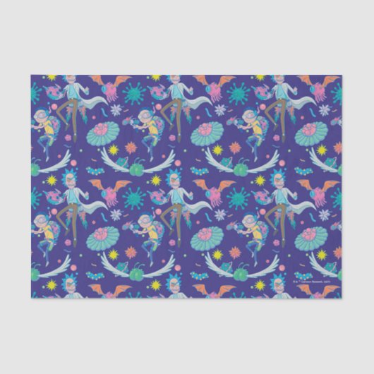 RICK EN MORTY™ | Onder geïnfecteerd celpatroon Tissuepapier (Voorkant)