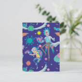 RICK EN MORTY™ | Onder geïnfecteerd celpatroon Uitnodiging Briefkaart (Staand voorkant)