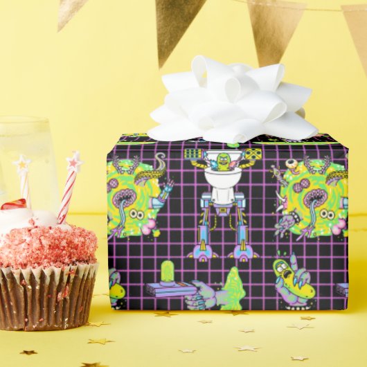 RICK EN MORTY™ | Pickle Rick Portal Patroon Cadeaupapier (Verjaardagsfeest)