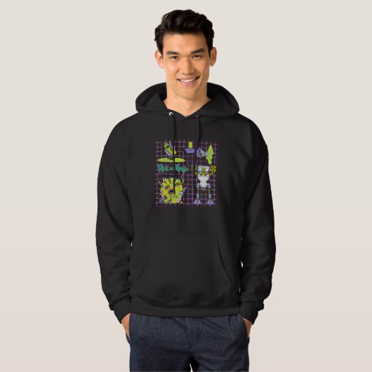 RICK EN MORTY™ | Pickle Rick Portal Patroon Hoodie (Voorkant volledig)