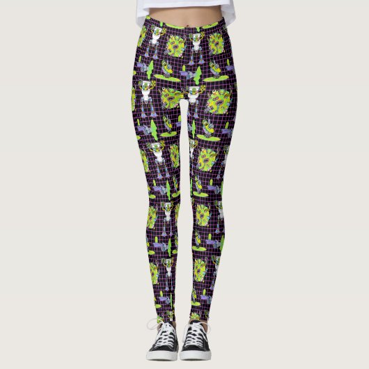 RICK EN MORTY™ | Pickle Rick Portal Patroon Leggings (Voorkant)