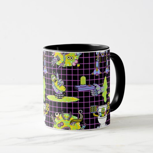 RICK EN MORTY™ | Pickle Rick Portal Patroon Mok (Voorkant rechts)