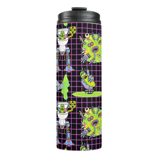 RICK EN MORTY™ | Pickle Rick Portal Patroon Thermosbeker (Voorkant)