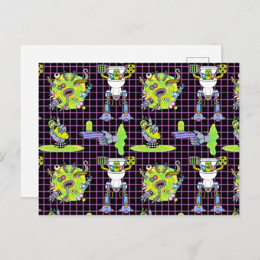 RICK EN MORTY™ | Pickle Rick Portal Patroon Uitnodiging Briefkaart (Voorkant / Achterkant)