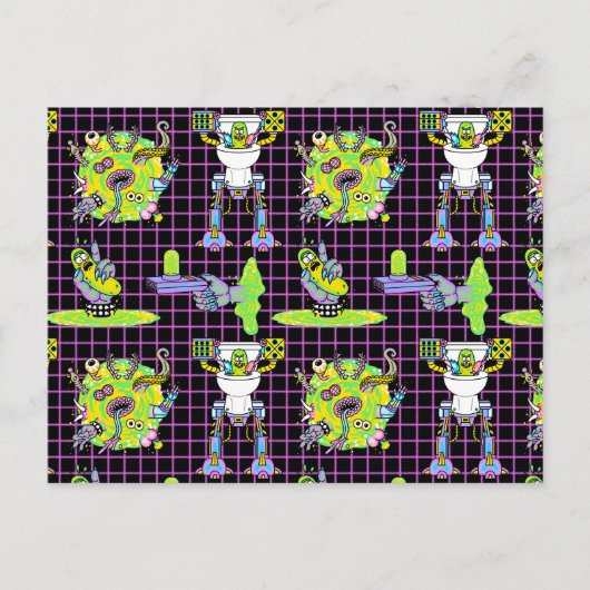 RICK EN MORTY™ | Pickle Rick Portal Patroon Uitnodiging Briefkaart (Voorkant)