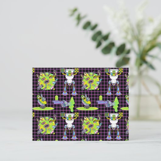 RICK EN MORTY™ | Pickle Rick Portal Patroon Uitnodiging Briefkaart (Staand voorkant)