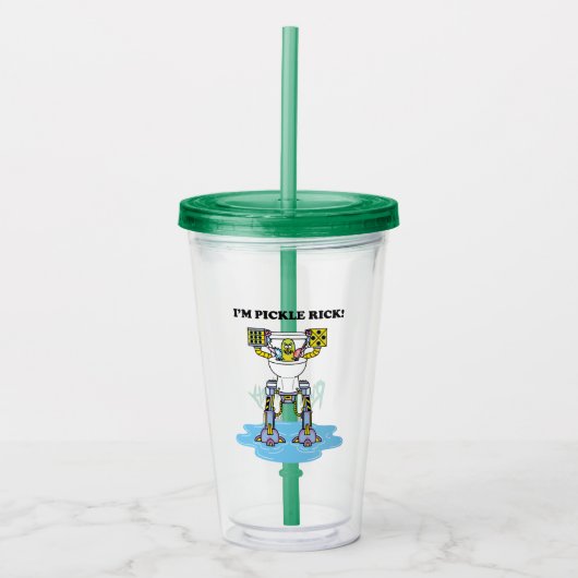 RICK EN MORTY™ | Pickle Rick Toilet Mech Acryl Drinkbeker (Voorkant)