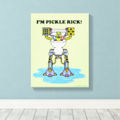 RICK EN MORTY™ | Pickle Rick Toilet Mech Canvas Afdruk (Insitu (Houten vloer))