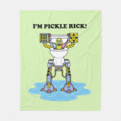 RICK EN MORTY™ | Pickle Rick Toilet Mech Fleece Deken (Voorkant)
